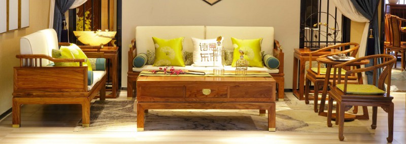 詩意東方新中式紅木：春風如意沙發(fā)1+2+3圖2