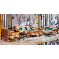 詩意東方新中式紅木：荷塘月色沙發(fā)1+2+3