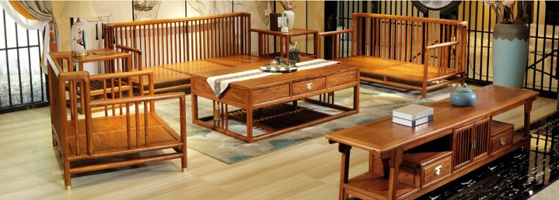 詩意東方新中式紅木：荷塘月色沙發(fā)1+2+3圖2