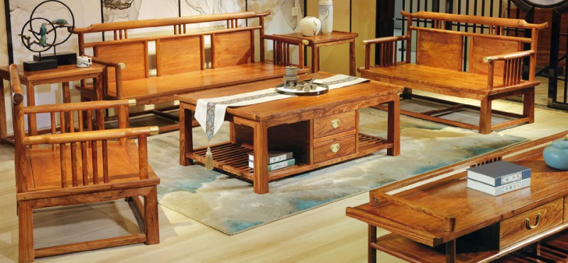 詩意東方新中式紅木：官帽沙發(fā)1+2+3圖2