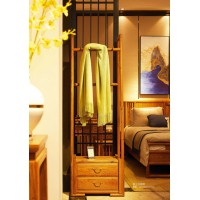 詩意東方新中式紅木：鼎立衣帽架