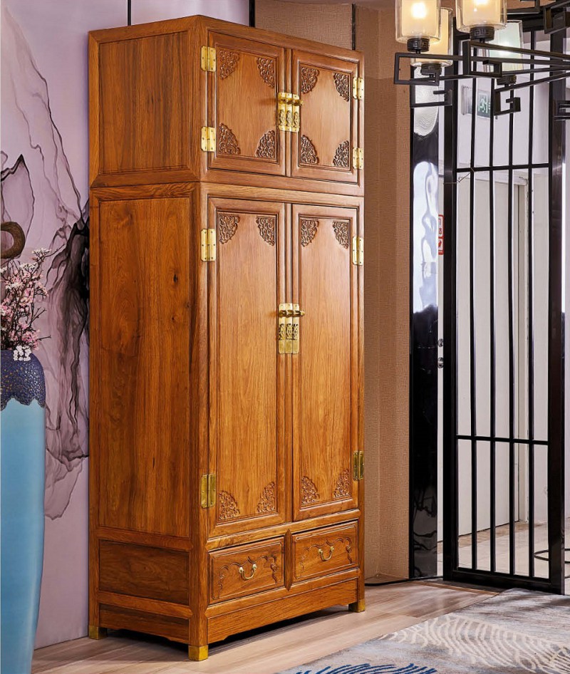 詩意東方新中式紅木：金玉滿堂二門衣柜