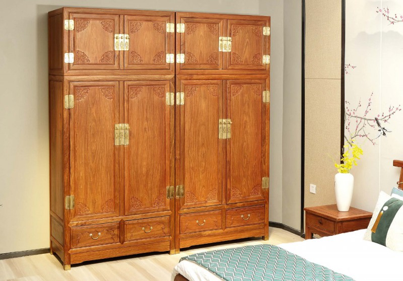 詩意東方新中式紅木：金玉滿堂組合衣柜