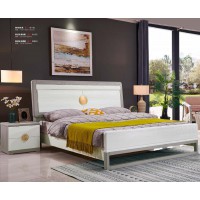 采木園致青春現(xiàn)代輕奢實(shí)木系列9810#床（A色 白+灰）