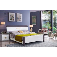 采木園致青春現(xiàn)代輕奢實(shí)木系列9811#床（A色 白+紫）