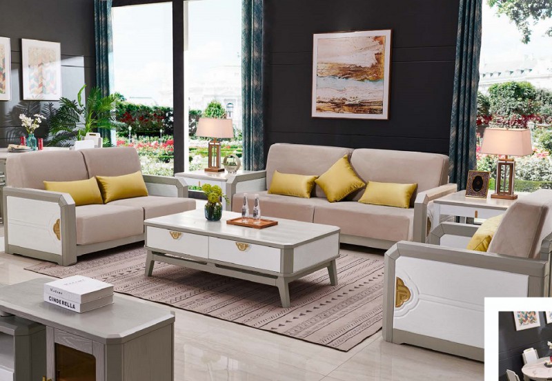 致青春系列9851#沙發(fā)（A色 灰+白）1號(hào)布