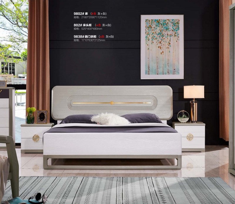 致青春系列9802#床(B色 灰+白)