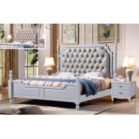 浩楠宜家簡(jiǎn)美系列家具：床932#（軟包）寶馬灰