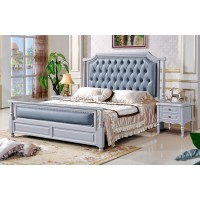 浩楠宜家簡(jiǎn)美系列家具：床933#（軟包）寶馬灰