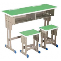 萬昌家具：雙人位學生課桌W-43#