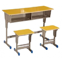 萬昌家具：雙人位學生課桌W-42#