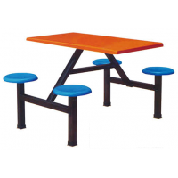 萬昌家具：四人位圓凳餐桌W-35#