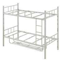 萬昌家具：40方管鎖片雙層鐵床W-12#（加厚帶鞋架）