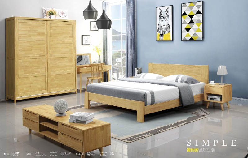 實木床110#（原木色）