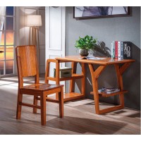 虔南世家雅致胡桃系列家具：519#伸縮書臺、322-1#書臺椅