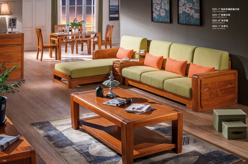 925-1#加扶手箱轉角沙發