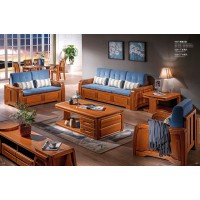 虔南世家雅致胡桃系列家具：900#高箱沙發(fā)