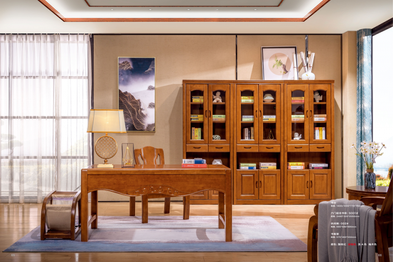 書臺、六門組合書柜S001#