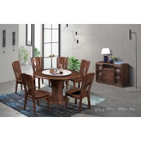 華軒家私烏金木圓桌171#、餐椅178#