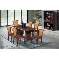 華軒家私烏金木長形桌175#、餐椅179#