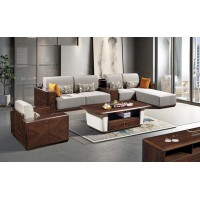 華軒家私烏金木轉(zhuǎn)角沙發(fā)111#