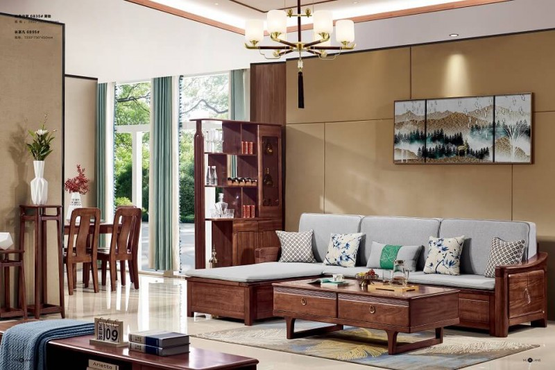 轉(zhuǎn)角沙發(fā)6835# 薄墊