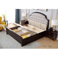 梵臣美尚現(xiàn)代美式輕奢家具：A8019床+氣壓高箱