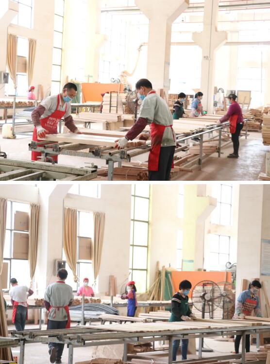 繁忙的華順陽(yáng)光生產(chǎn)車間