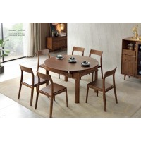 緣之林北歐白蠟木家具：跳臺圓餐桌Z802#、餐椅（云椅）Y801#