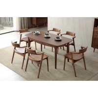 緣之林北歐白蠟木家具：長餐桌Z801#、餐椅（大牛頭）Y803#