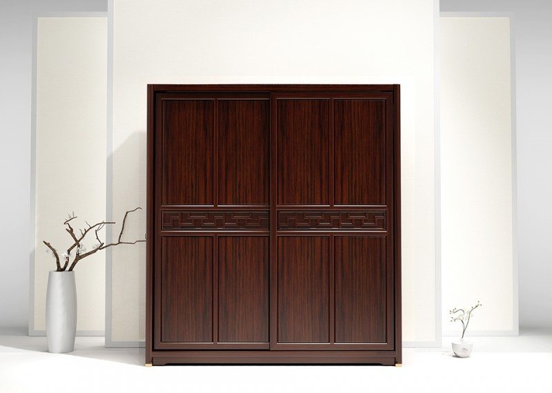 新中式趟門衣柜01