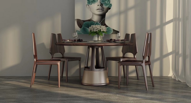 華強世家輕奢極簡烏金木家具廠家產品圖片11 (1)