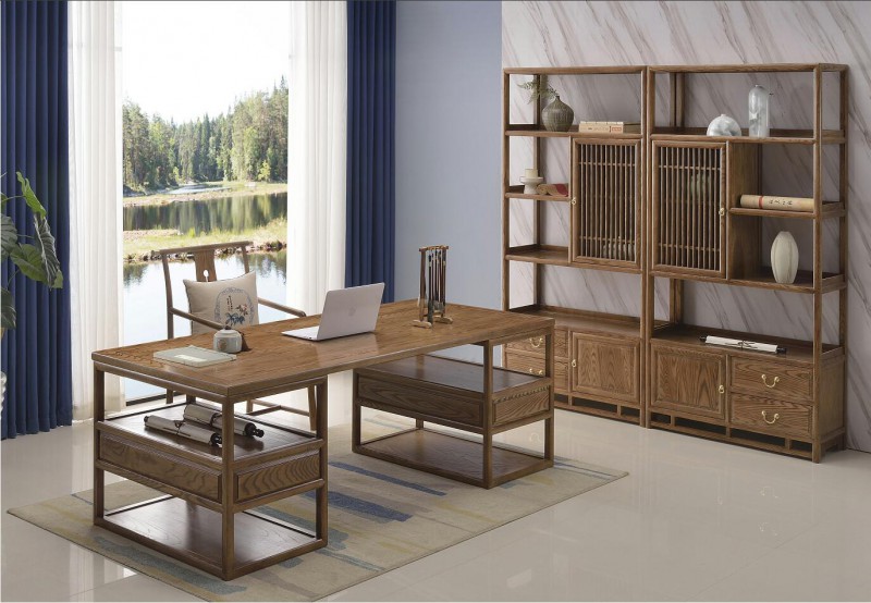 新8001白蠟?zāi)巨k公桌