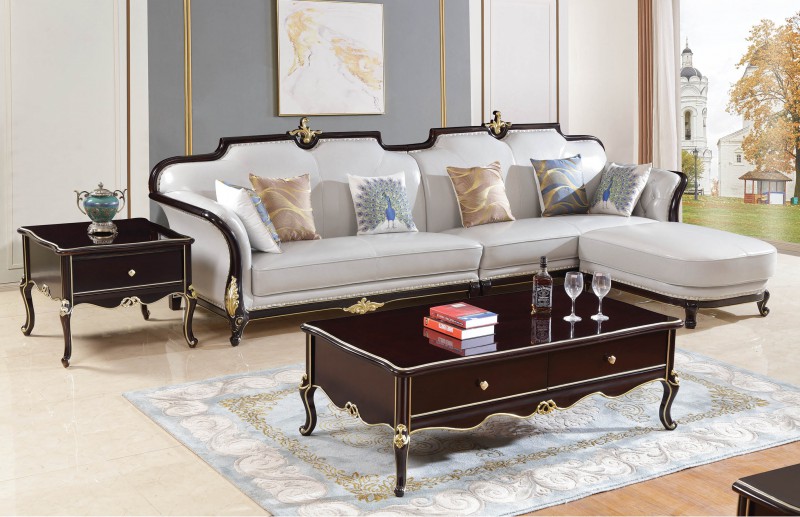 輕奢黑檀色系列轉(zhuǎn)角沙發(fā)GK900#