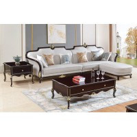 華夏國康輕奢黑檀色系列轉角沙發GK900#