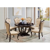 華夏國康輕奢黑檀色系列圓桌GK305#