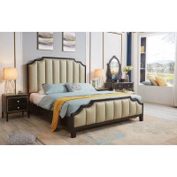 華夏國康輕奢黑檀色系列大床203#