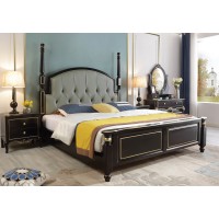華夏國康輕奢黑檀色系列大床623#