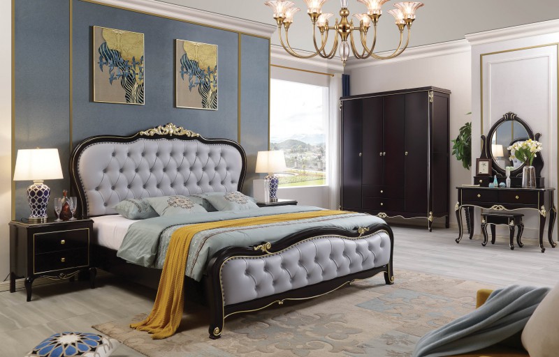 輕奢黑檀色系列大床805#