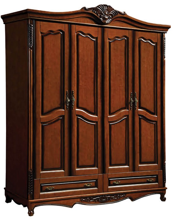 復(fù)古胡桃色系列四門衣柜816#