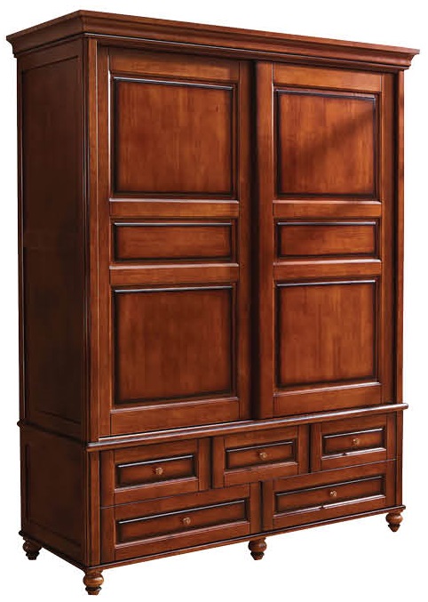 復古胡桃色系列兩門推拉衣柜828#