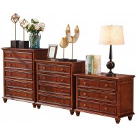 華夏國康美式復(fù)古胡桃色系列斗柜026#