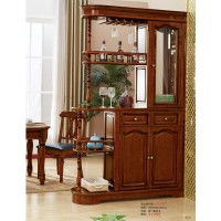 華夏國康美式復古胡桃色系列美式間廳柜GK028#