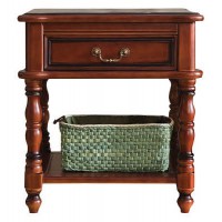 華夏國康美式復古胡桃色系列方茶幾GK606#