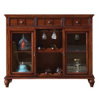 華夏國康美式復古胡桃色系列餐邊柜GK025#