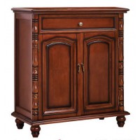 華夏國康美式復古胡桃色系列鞋柜GK029#