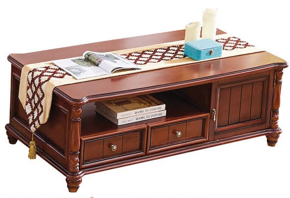 復古胡桃色系列長茶幾GK021#