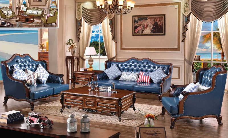 復古胡桃色系列1+2+3沙發GK18#