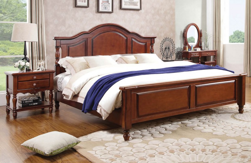 復(fù)古胡桃色系列大床615#