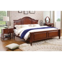 華夏國康美式復古胡桃色系列大床615#